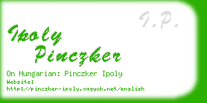 ipoly pinczker business card